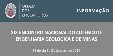XIX Encontro Nacional do Colégio de Engenharia Geológica e de Minas